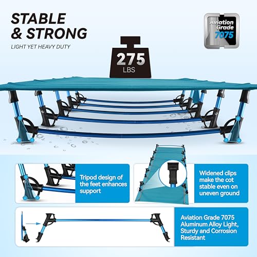 Ultralight Folding Camping Cot Bed (Grey) Y8138