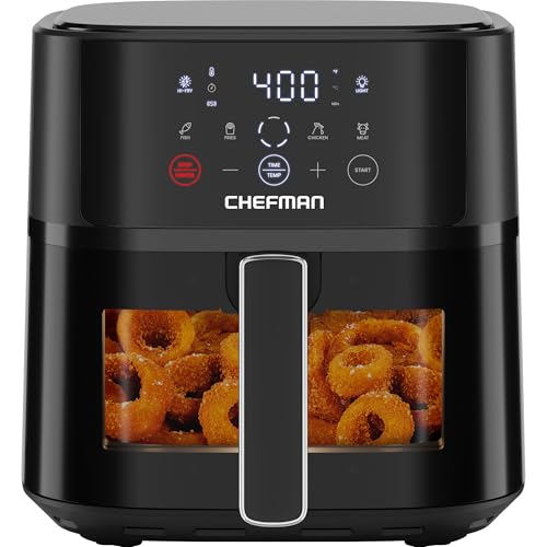 6 QT Compact Air Fryer with Touchscreen Controls and Nonstick Basket G6853