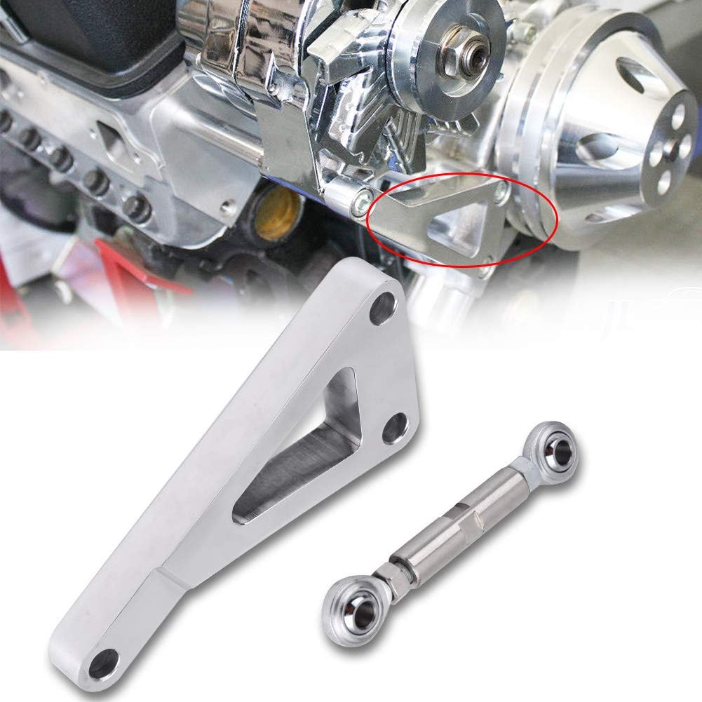 Polished Aluminum Alloy Alternator Bracket Kit, Pack of 2 B1659
