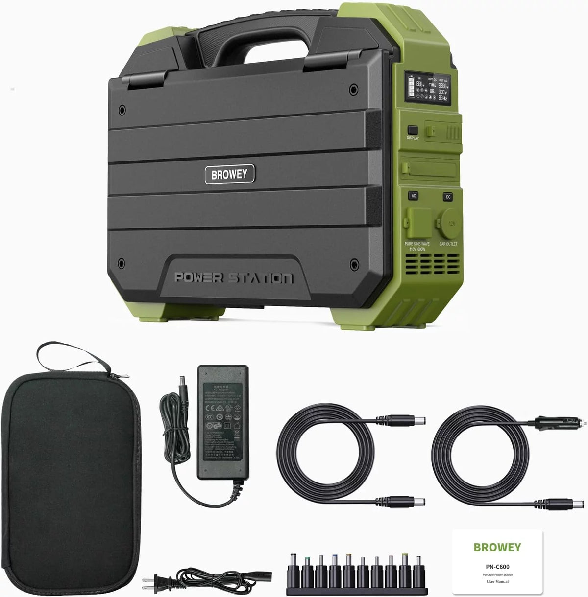 614.4Wh Portable Power Station with 30W Solar Panel T8381