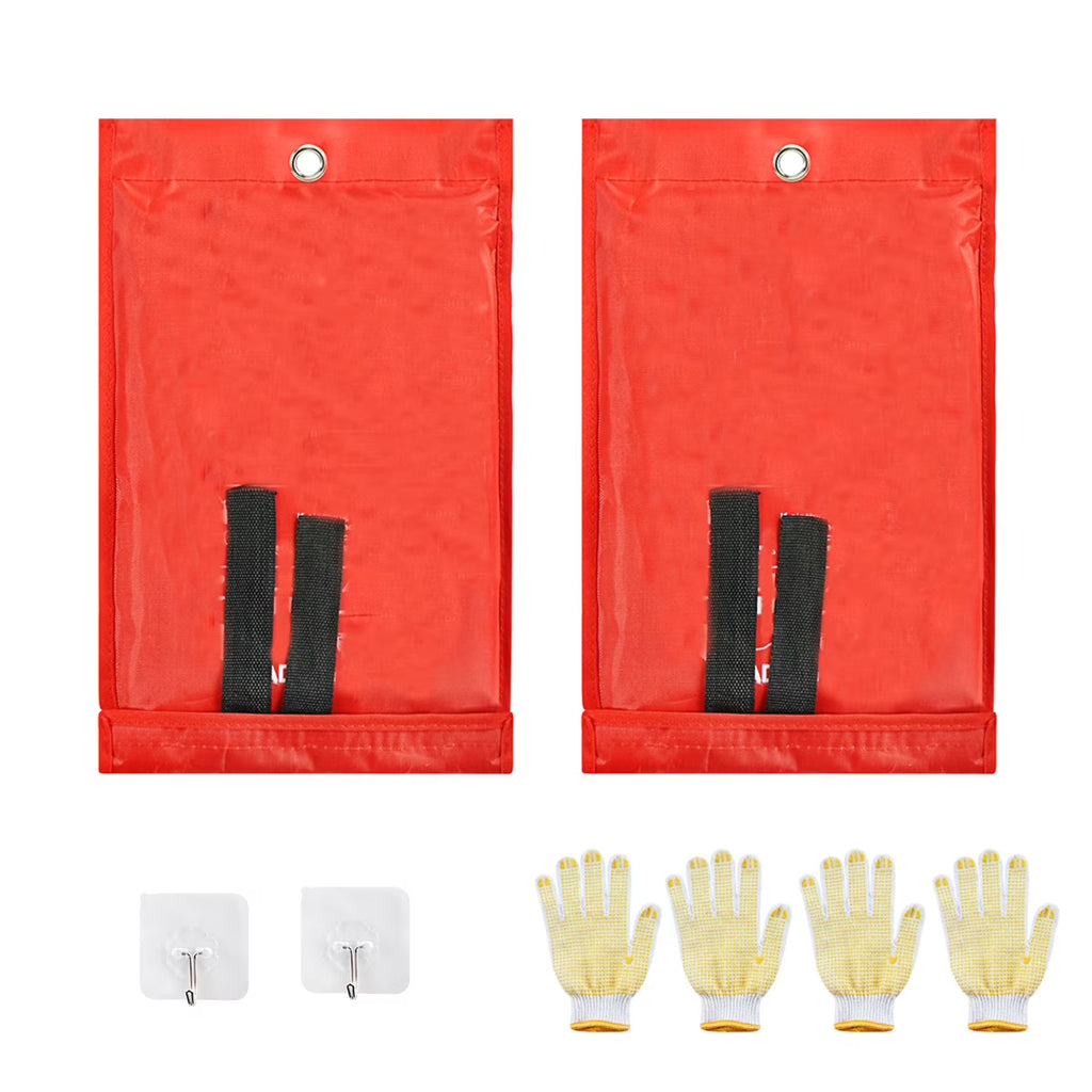 Fire Blanket 2 Pack with Gloves S340980