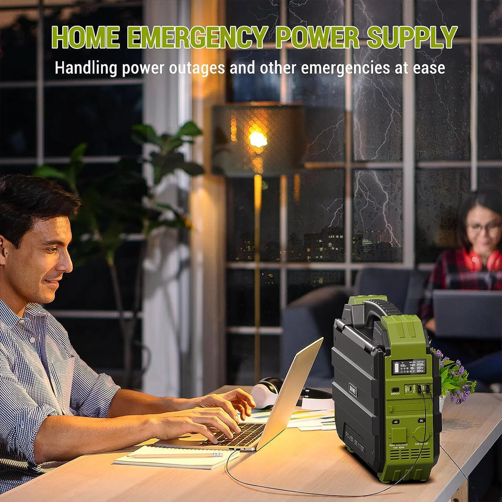 614.4Wh Portable Power Station with 30W Solar Panel T8381