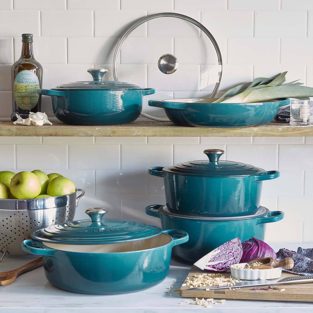 2.25 Qt Cast Iron Rice Pot Deep Teal U960677