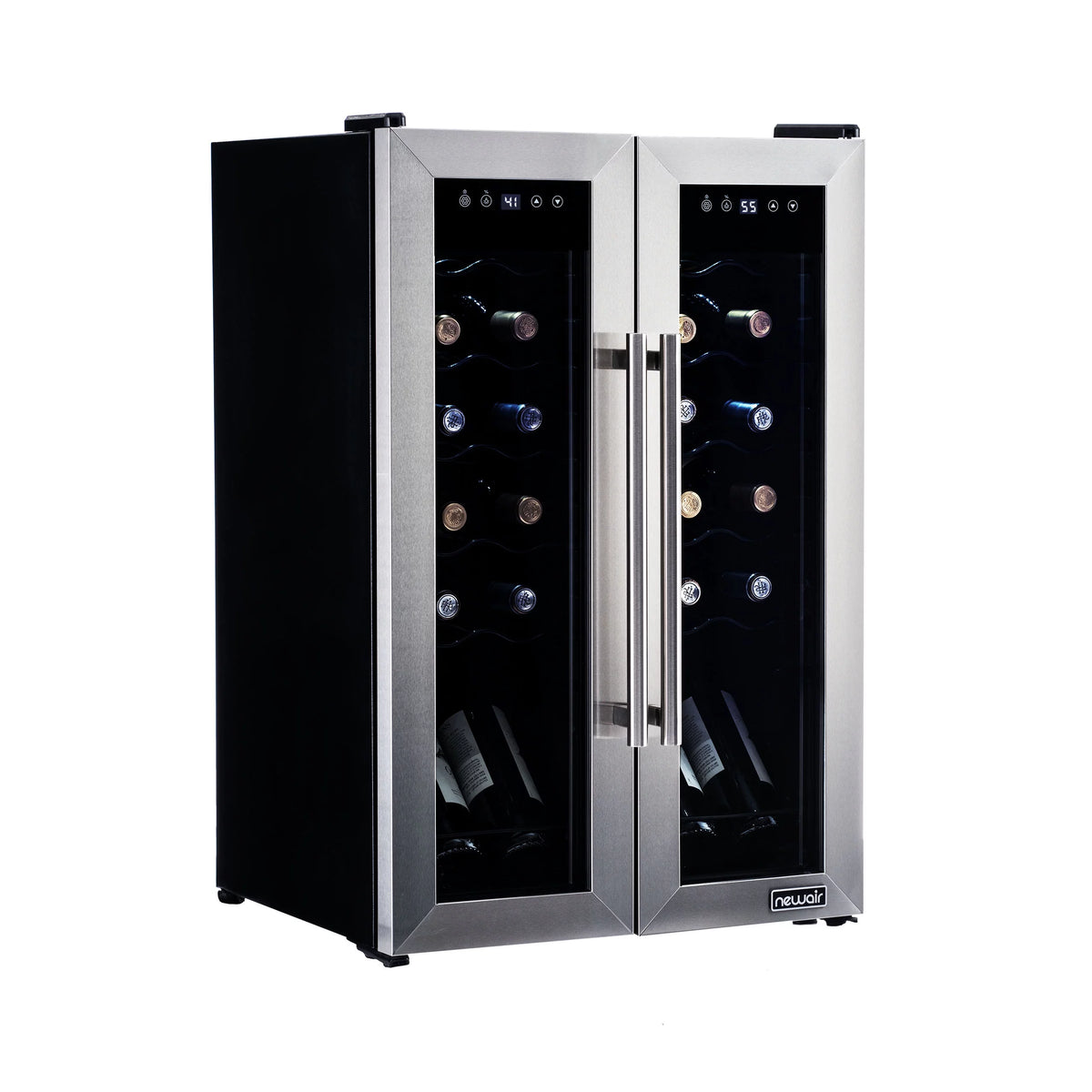 24 Bottle Dual Temperature Zone Wine Cooler Refrigerator O2789