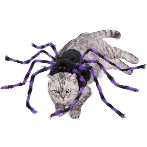 Furry Purple and Black 8 Legs Dog Cat Costume E366852