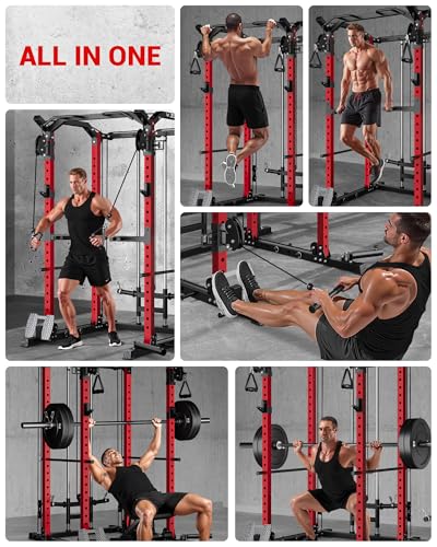 Multi-Function Power Rack with Cable Crossover System H9010