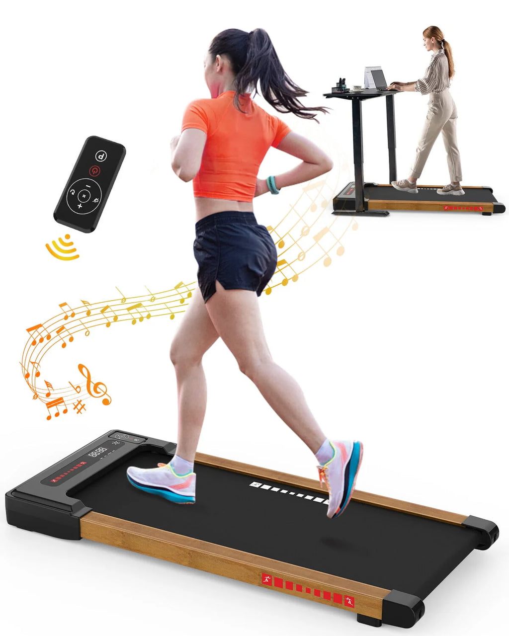 Electric Treadmill 2.5HP Portable Walking Machine with Bluetooth W261099