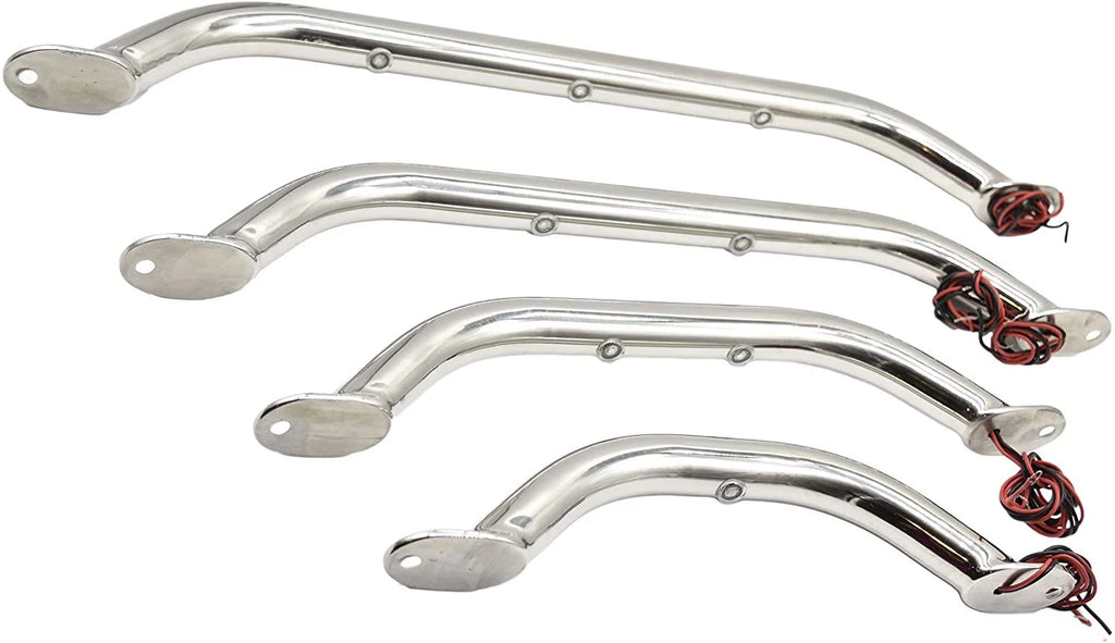 Stainless Steel 18 inches Grab Rail Handle with 3 LED Lights O64441