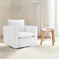 Beige Upholstered Swivel Accent Chair W842