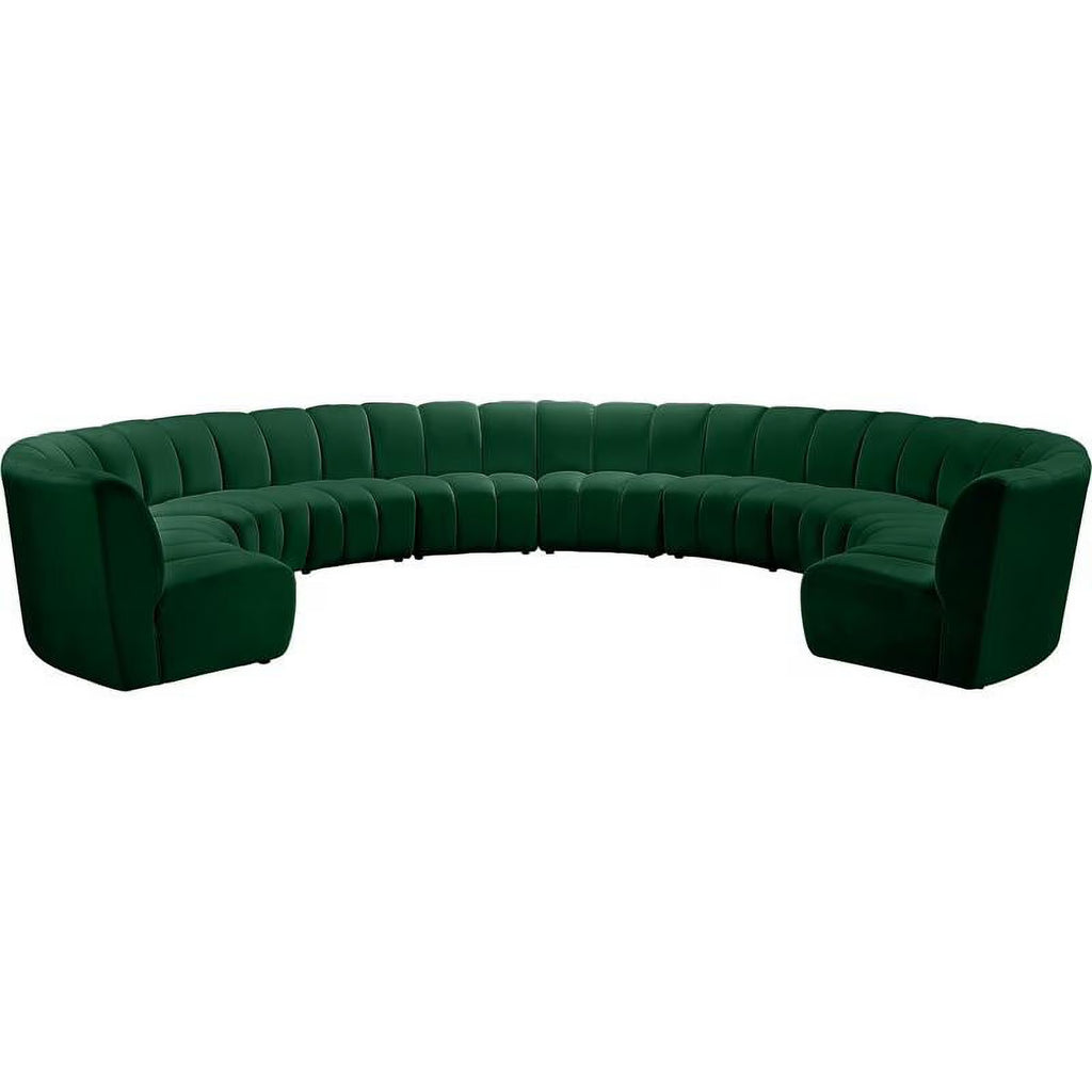 Green Velvet Modular Sectional T42566