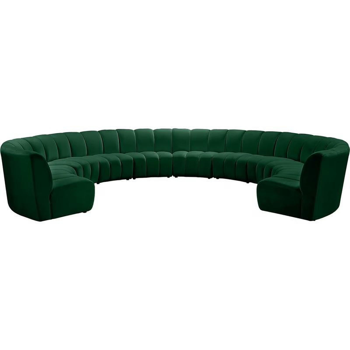 Green Velvet Modular Sectional T42566