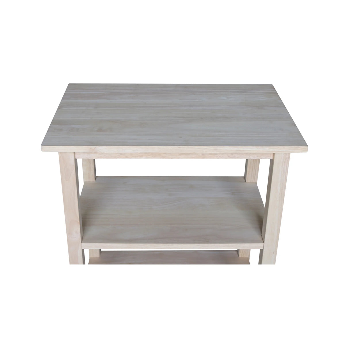 Unfinished Wood Microwave Kitchen Cart K302858