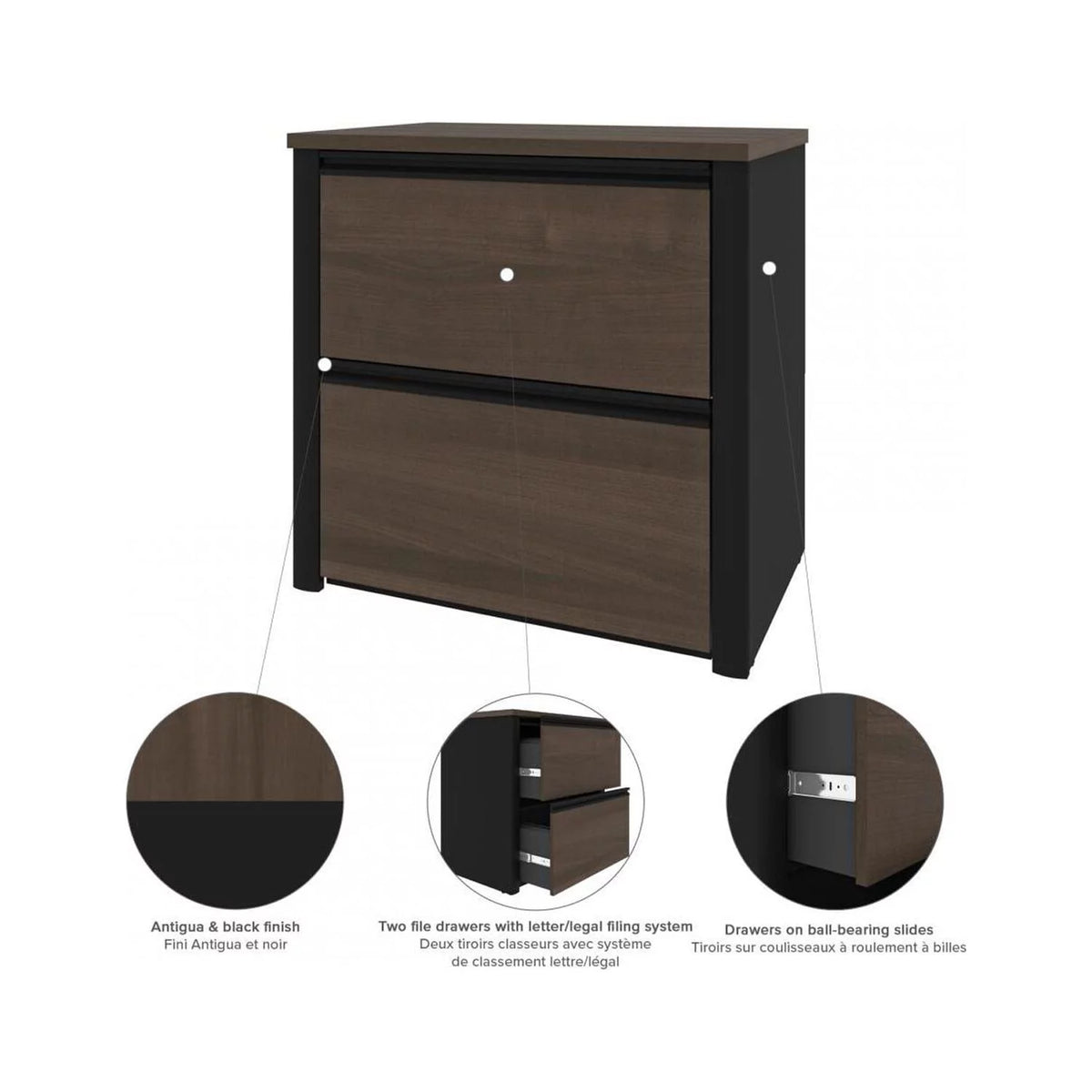 2 Drawer Lateral File Cabinet Z411