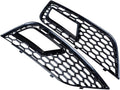 Glossy Front Bumper Fog Light Mesh Grille Pack of 2 F3160