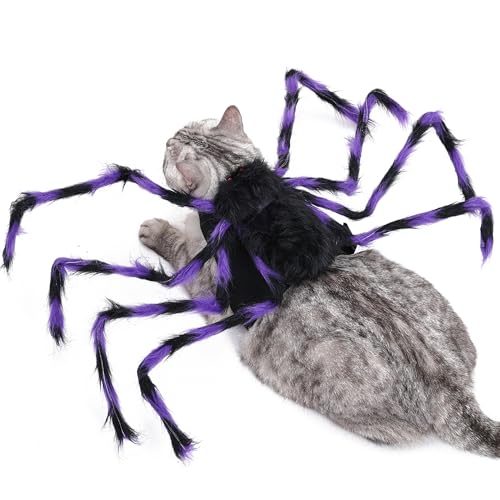 Furry Purple and Black 8 Legs Dog Cat Costume E366852