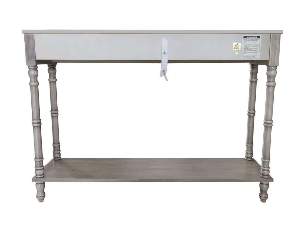 Washed Oak 2 Drawer Console Table with Shelf R232711