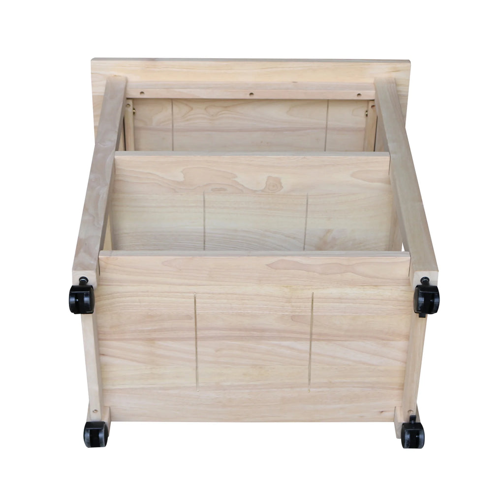 Unfinished Wood Microwave Kitchen Cart K302858