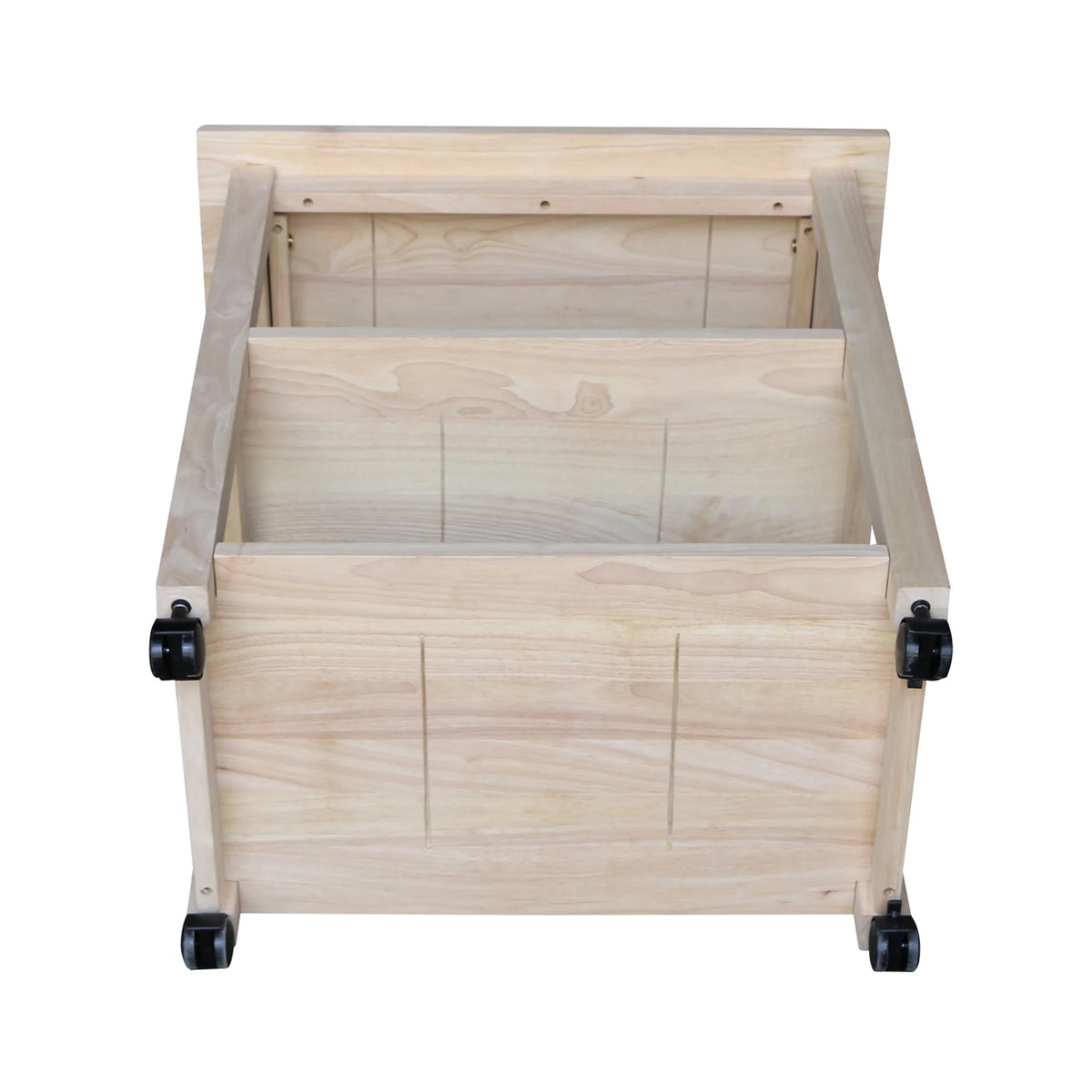 Unfinished Wood Microwave Kitchen Cart K302858
