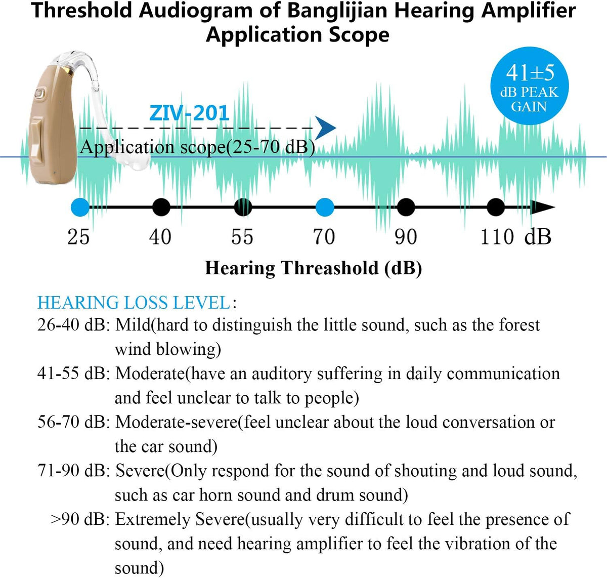Small Size Rechargeable Digital Hearing Aid C4842