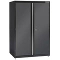 3-Shelf Welded Steel Floor Cabinet in Black and Gray P81729