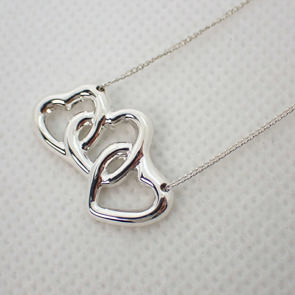 925 Triple Heart Pendant Necklace X8683