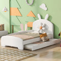 Twin Size Upholstered Platform Bed with Trundle B745