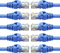 50-Pack Cat6 Patch Cable 0.5 Foot Blue Ethernet Cable U96978