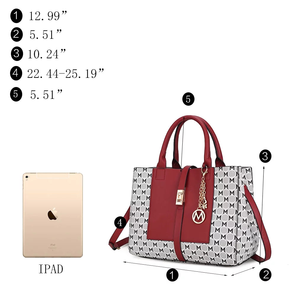 Satchel Handbag with Wallet 2 Pieces F41324