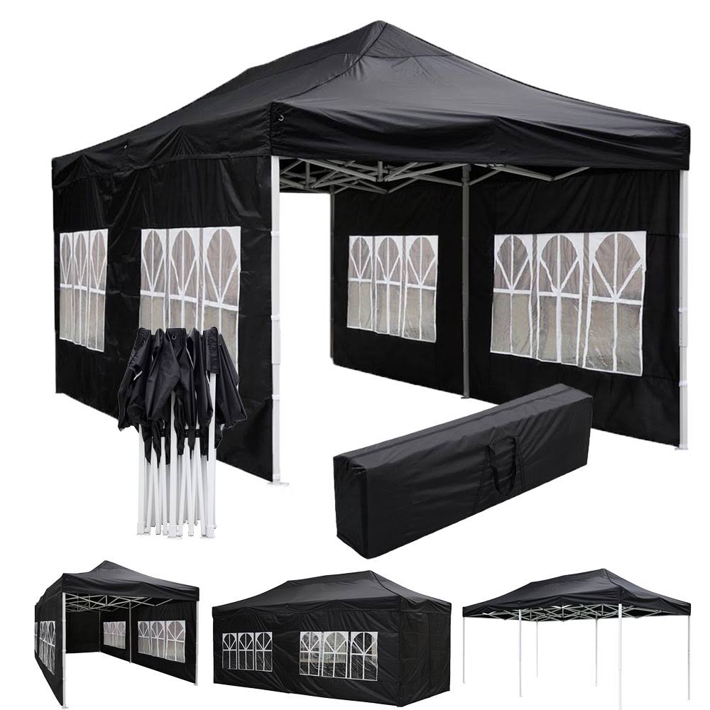 Black Waterproof Pop Up Canopy Tent Y208149