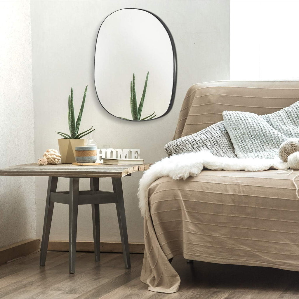 Asymmetrical Wall Mounted Mirror, 19.7 x 20.5 Inches E134