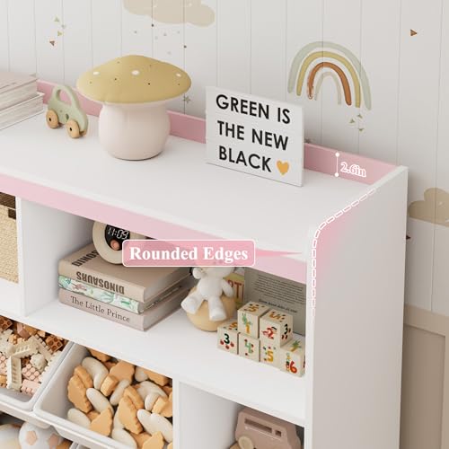 Pink Toy Storage Organizer with Drawers and Removable Bins U241