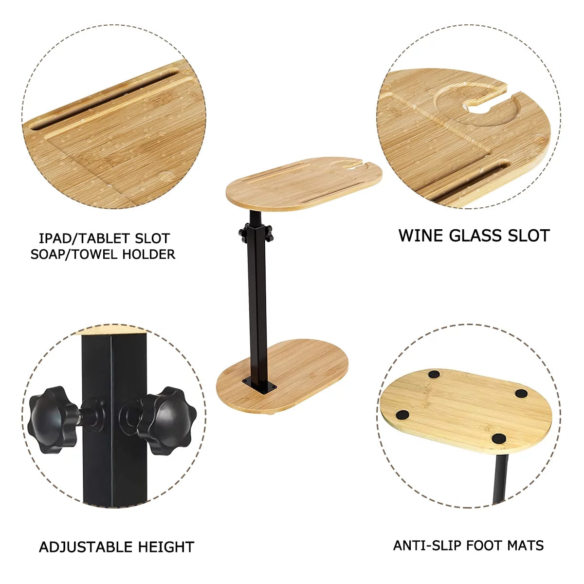 Bamboo Bathtub Caddy Tray B2606