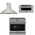 36 Electric Range, Range Hood and Microwave N6962