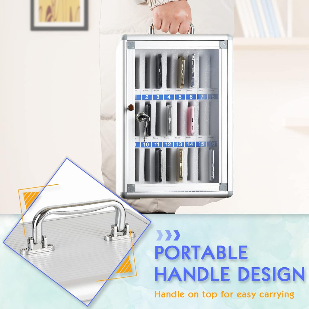 24 Slots Aluminum Alloy Pocket Chart Storage Cabinet E8134