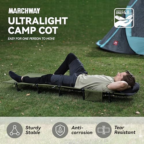 Ultralight Folding Camping Cot Bed (Grey) Y8138