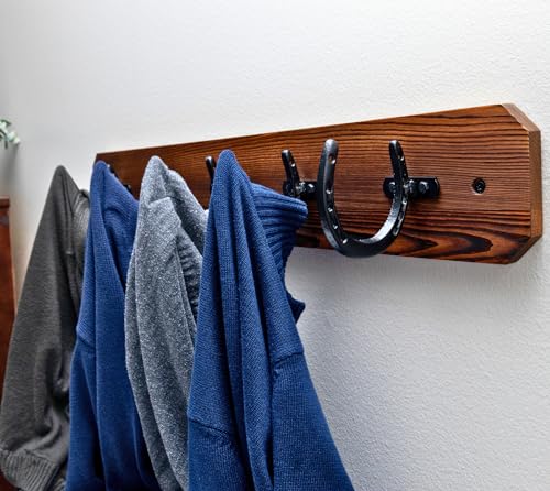 36.5" Wooden Wall Mounted Coat Rack with Hooks D766043