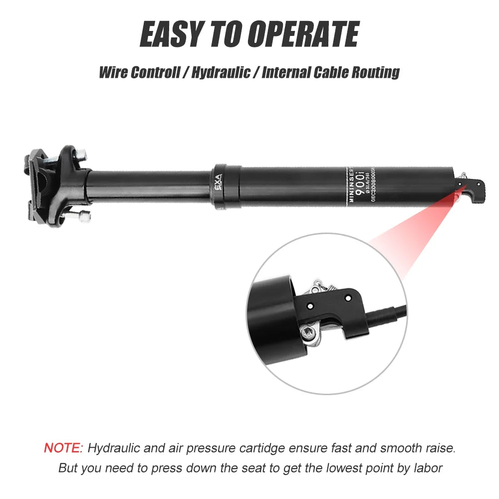 30.9mm31.6mm Adjustable Height MTB Cable Controlled Hydraulic Seatpost F843