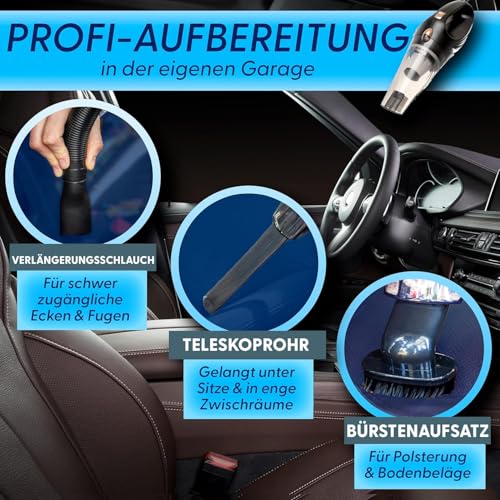 Portable Handheld Car Vacuum Cleaner with 16ft Cord, Bag, and Attachments M786115