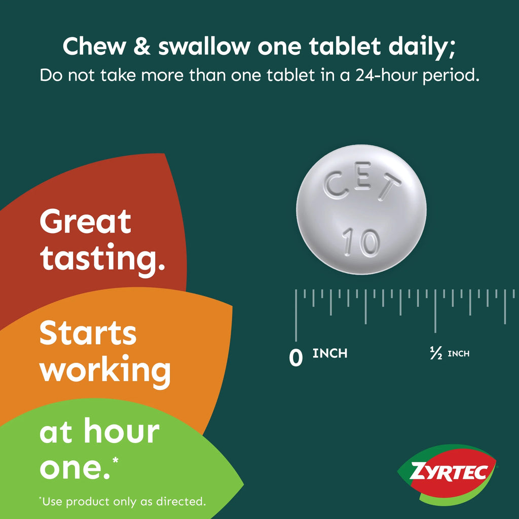 24 Hour Allergy Relief Chewables 10 mg Cetirizine HCl 24 Ct V772174