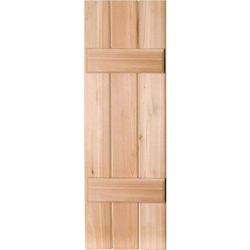 12x22 x 60x22 Real Wood Cedar Board-n-Batten Shutters (Per Pair), Unfinished S106345