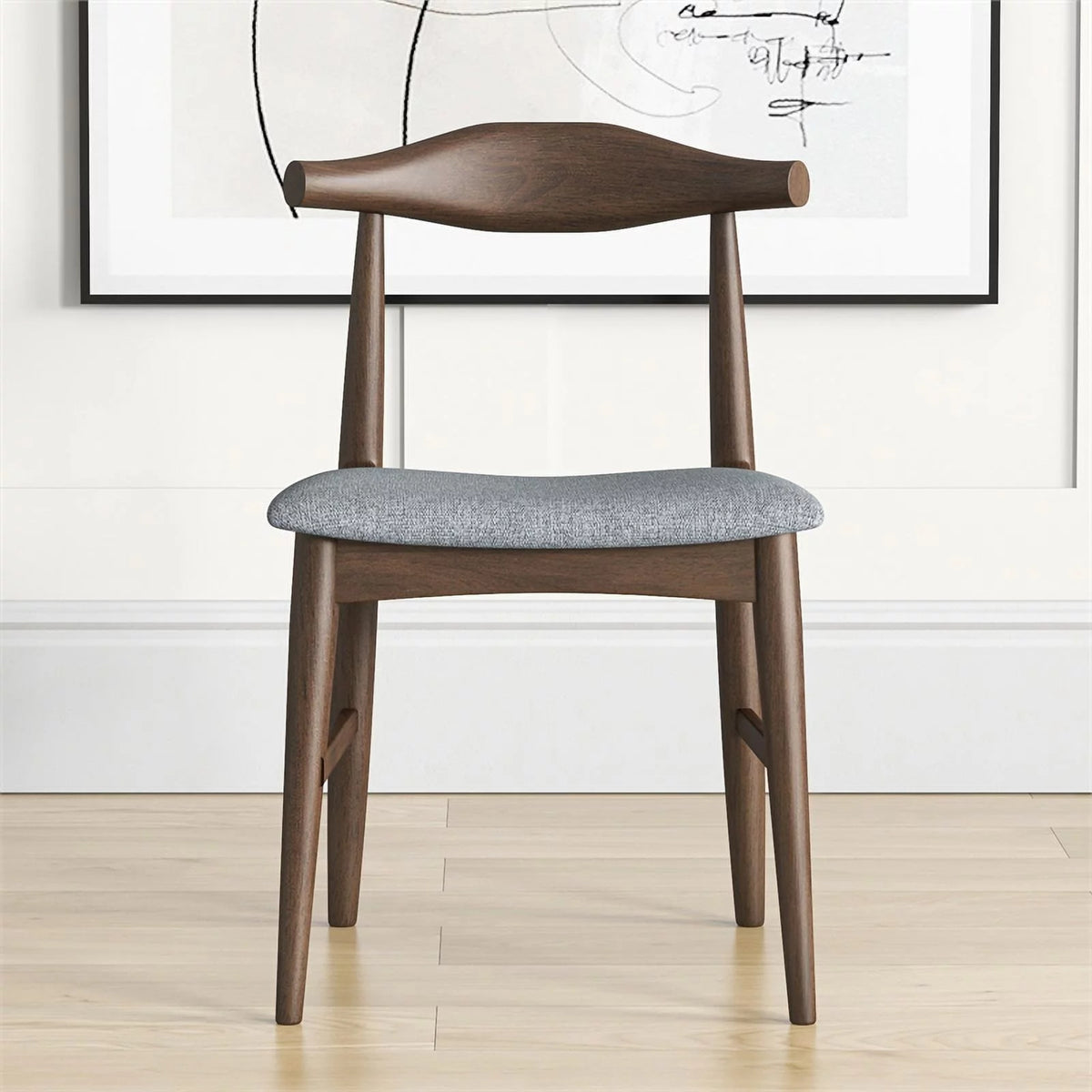Gray Fabric Dining Chair Q819