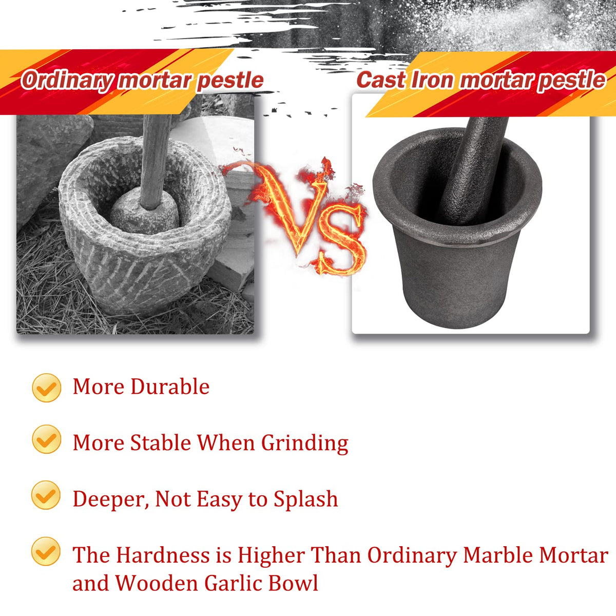Cast Iron Mortar Pestle Set Q943622
