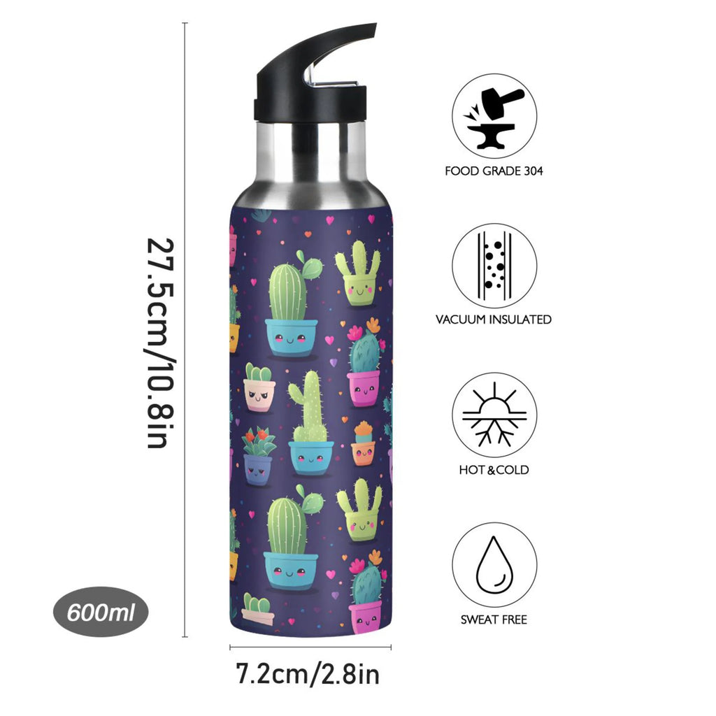 Stainless Steel Insulated Water Bottle with Straw Lid G8815