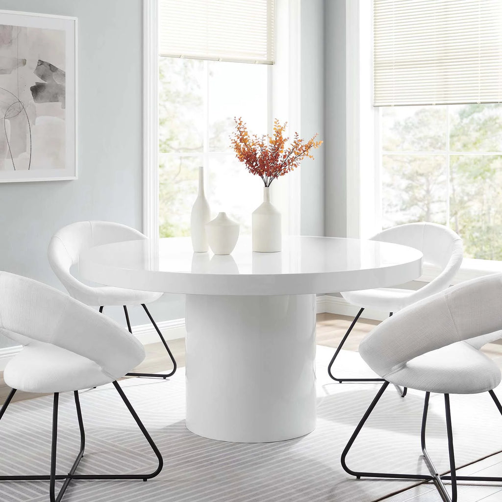 Round Dining Table in White T890312
