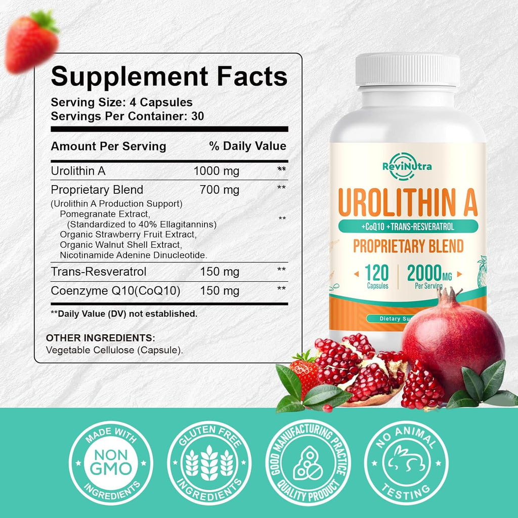 Urolithin A Supplement 2000MG, 120 Capsules V299673