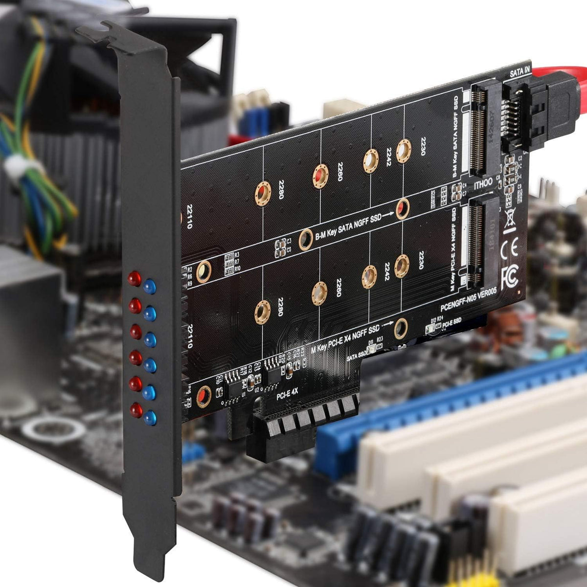 M.2 SSD to PCIe 3.0 X4 Adapter Card with Low Profile Bracket R4933