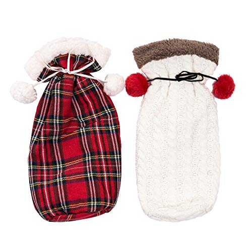 Christmas Wine Bottle Covers Polyester 2 Pack H914