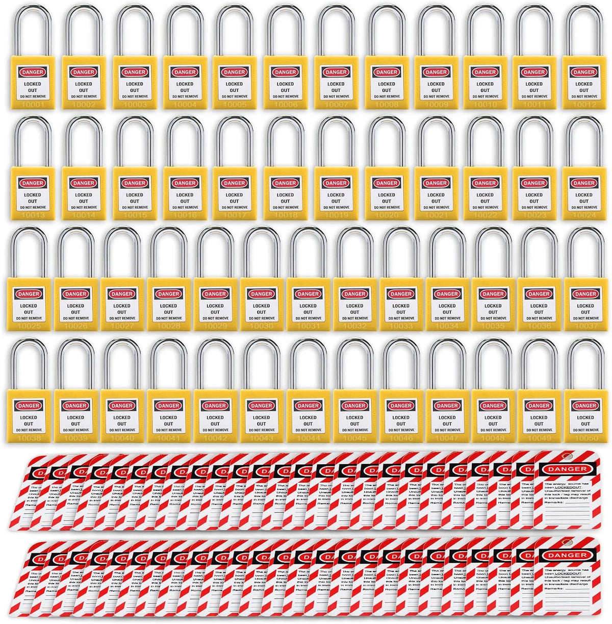 Lockout Tagout Locks Loto Tags Safety Padlocks Lockout Station Kit (20, Blue) Pack of 2 D2496