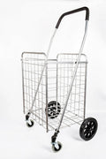 Silver Grocery Laundry Utility Shopping Cart with Swivel Wheels H248