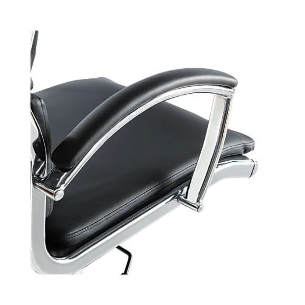 Black High-Back Chair with Chrome Base T393